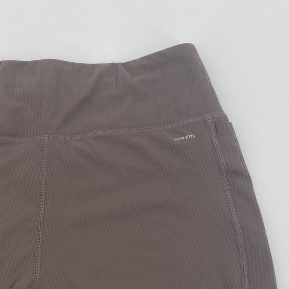 Mondetta Performance Luxury Women's Size L Brown Active Ribbed Bike Shorts - Picture 11 of 11